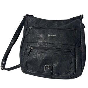 Multisac‎ Flare Women Large Black Crossbody Purse Bag Ajustable Straps Causal